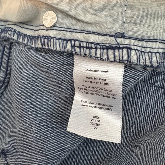 Coldwater Creek Embroidery Raw Hem Jeans sz 18 - Picture 10 of 11